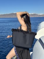 Черна плажна чанта Forever Black